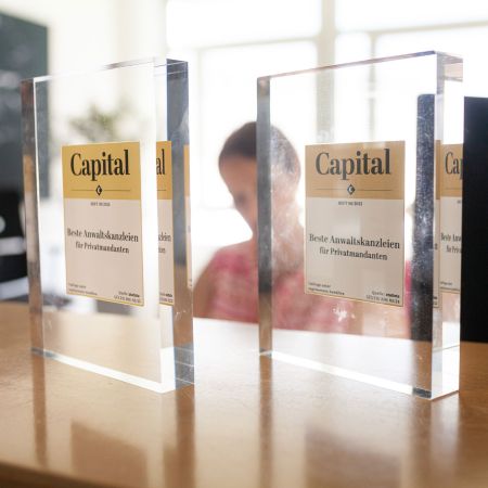 Zwei Auszeichnungen "Capital Beste Anwaltskanzlei für Privatmandanten"